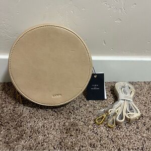 Fawn Design The Circle Bag Crossbody Bag Purse Beige Cream NWT